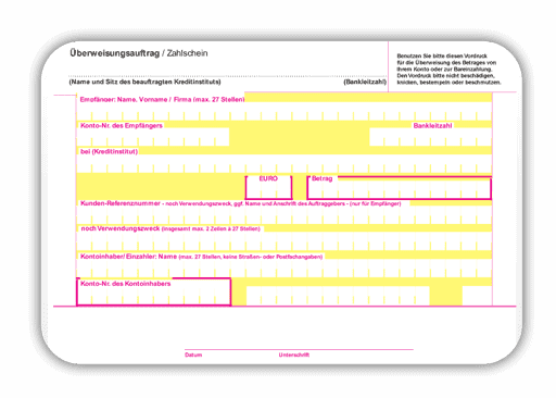 Überweisung